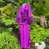 Shocking Violet Beverly Lounge Suit w/ Marabou Cuffs  Image 2