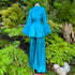 Turquoise Beverly Lounge Suit w/ Marabou Cuffs  Image 3