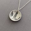 Sterling Silver Purdue Bell Tower Saucer Necklace