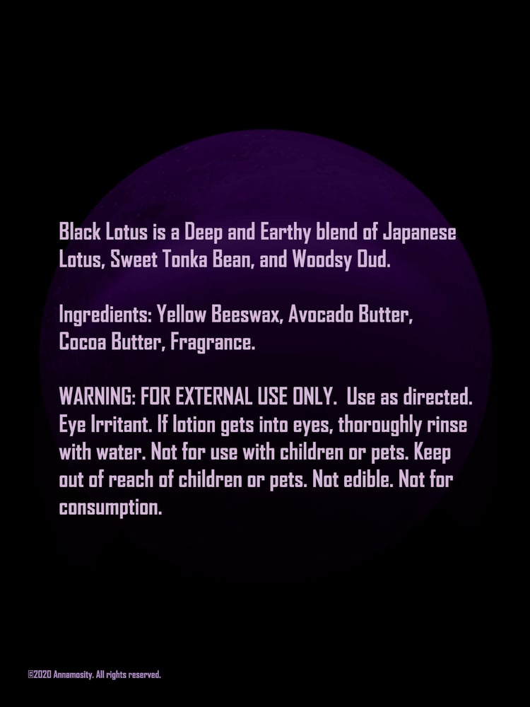 Image of Black Lotus - Lotion Bar