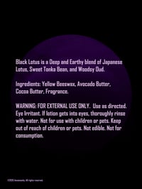 Image 2 of Black Lotus - Lotion Bar