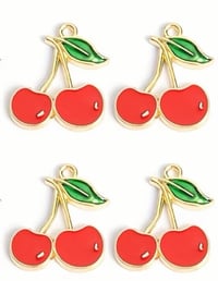 Image 2 of Enamel Red Cherry 