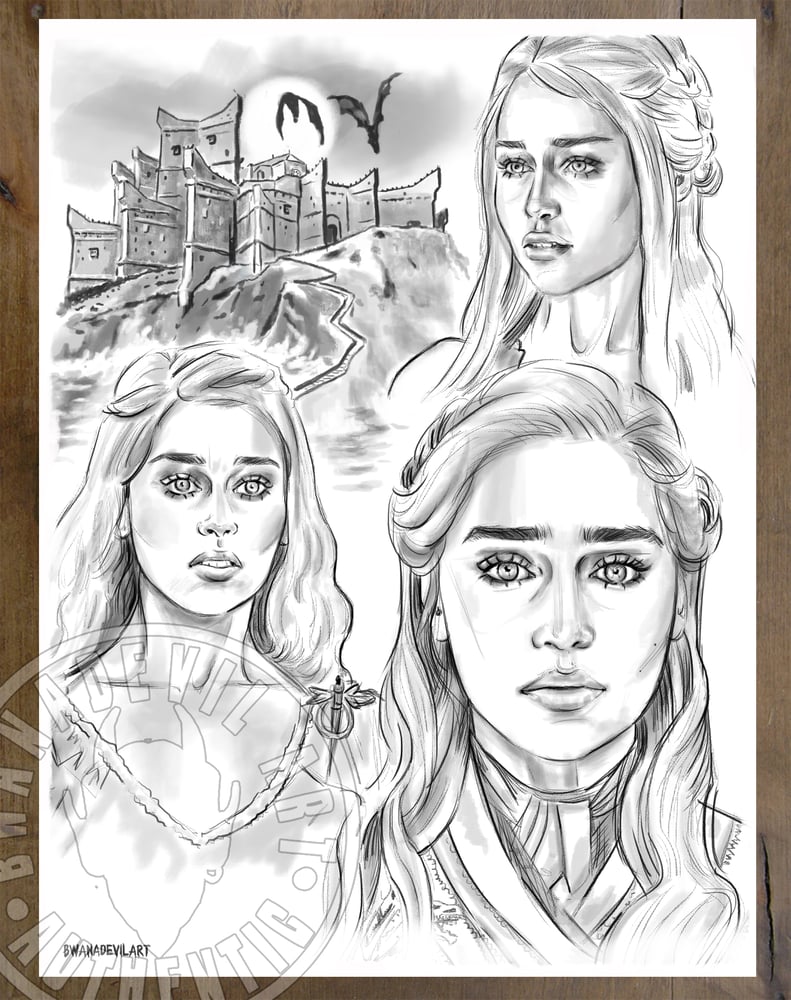 Image of Daenerys Targaryen (Game of Thrones) Sketch