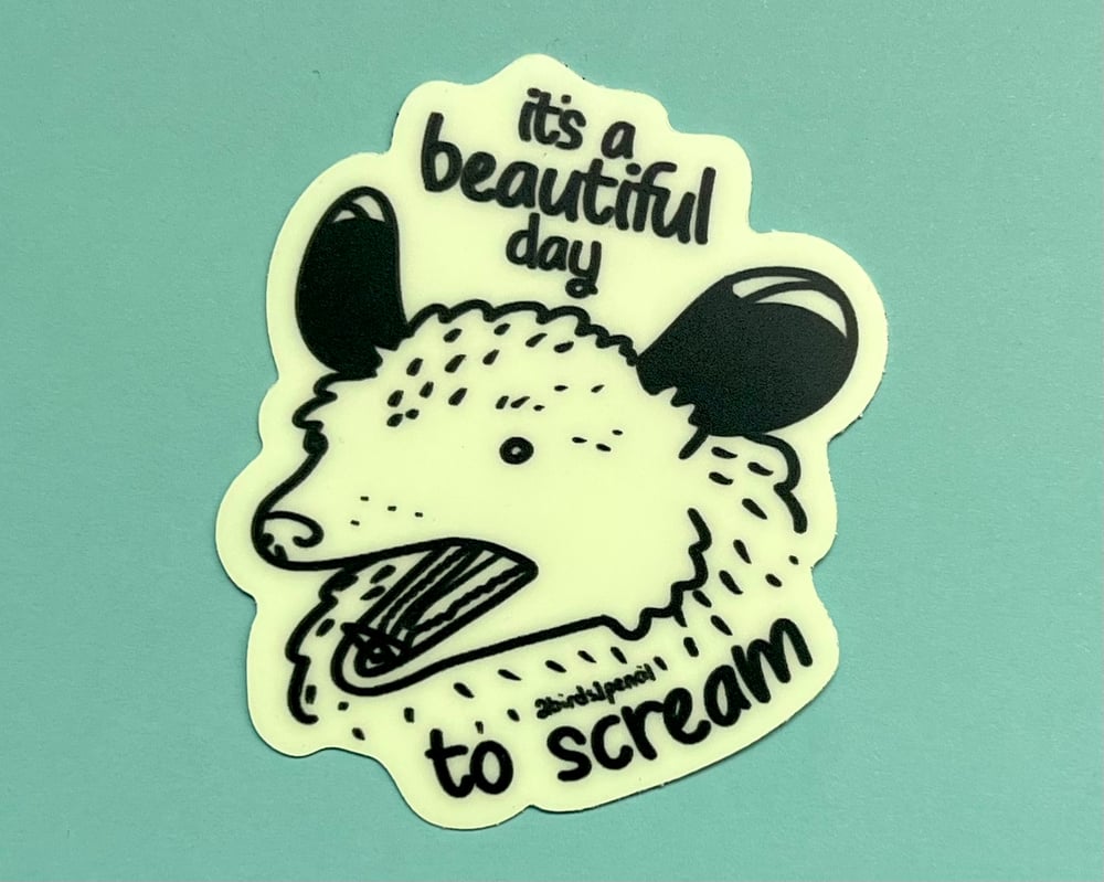 Image of Glow in the Dark Possum Sticker