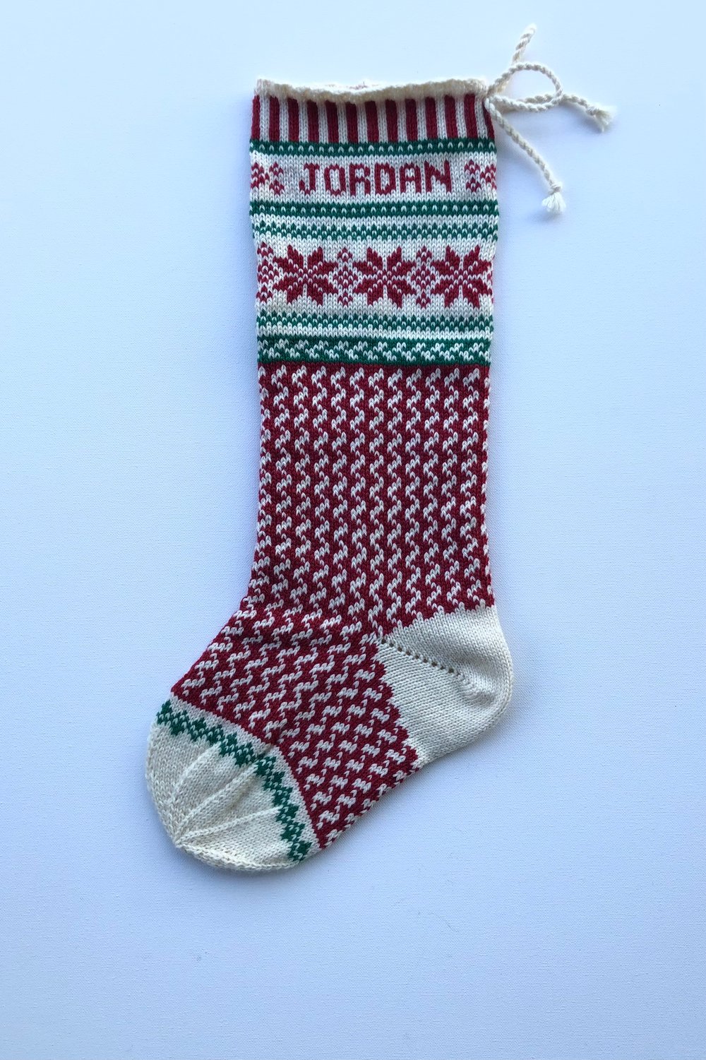 Image of Nordic Star Tri-Color Christmas Stocking