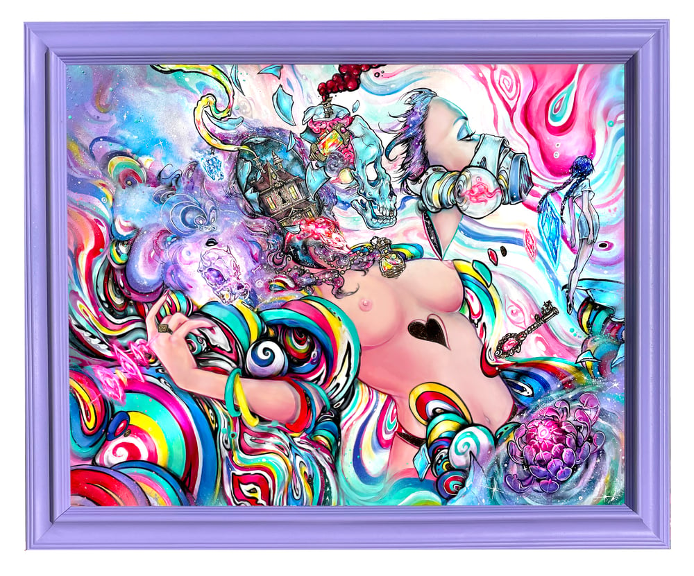 Image of Framed "Delirious" Original Painting