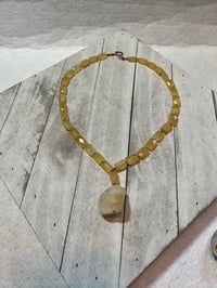 Image 2 of Yellow Calcite with Citrine Charm