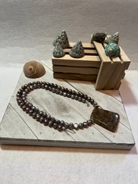 Image 2 of Freshwater Pearls and Agate Charm