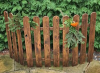 Wooden handmade fence # brown