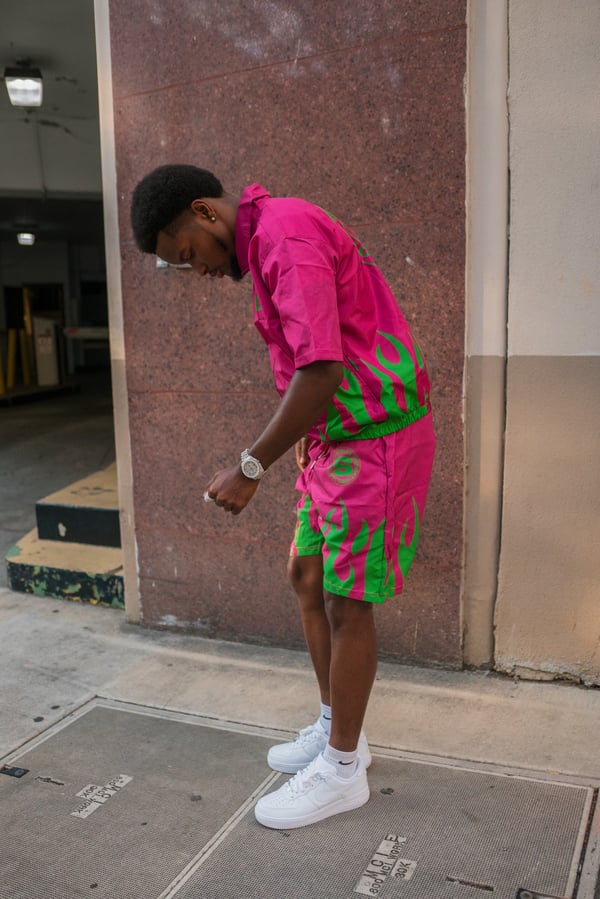 Image of Flame Green Windbreaker Set