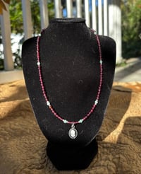 Image 1 of "Crimson Cameo" Necklace 