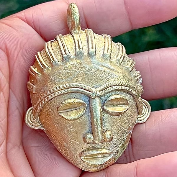 Image of Ghanaian Solid Brass Mask