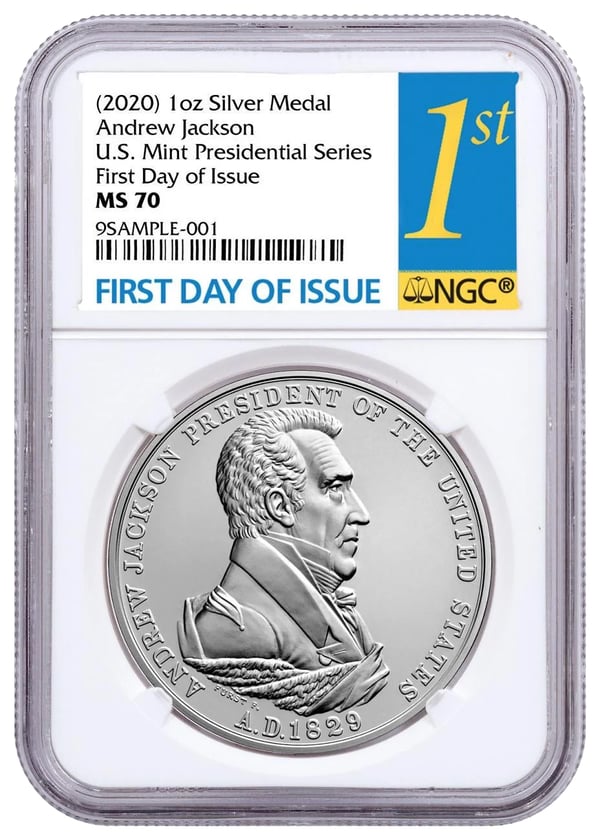 Image of 2020 10z Silver Medal Andrew Jackson