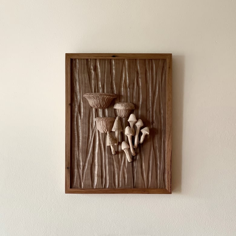 Image of Mushroom Wood Art