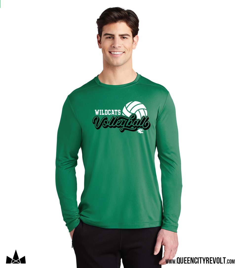 Image of Youth/Adult Volleyball Performance Longsleeve, Green