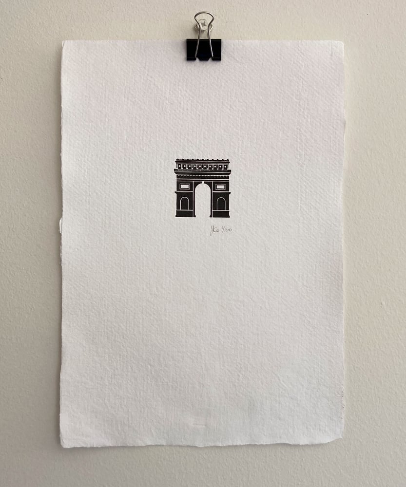 Image of Arc de Triomphe Paris | letterpress print, limited edition 1/100