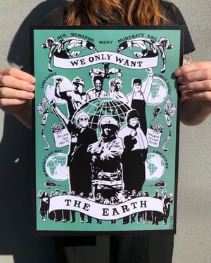 Image of "We only want the earth", poster