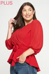 V-CROSSED W/WAIST CROSSED - PLUS SIZE