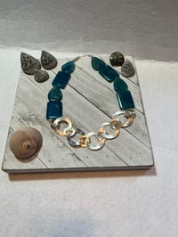 Image 1 of Blue Agate and Silver Plated Accent