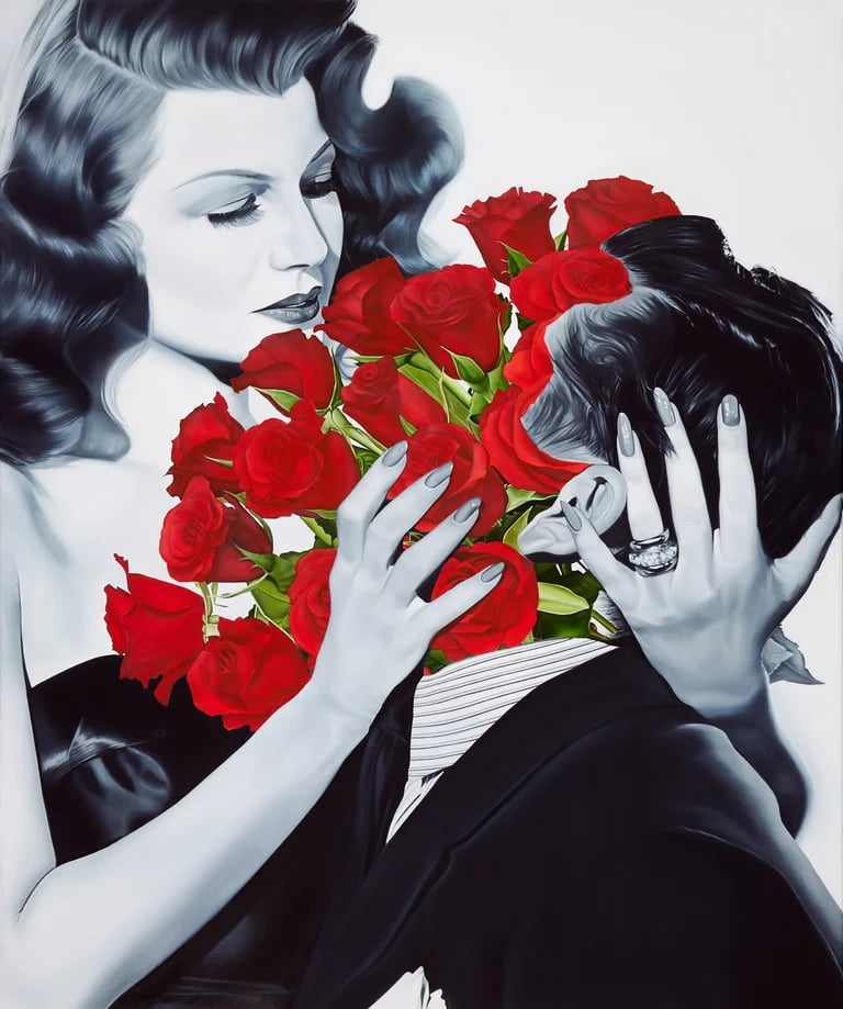 'Head of Roses' Original Oil Painting