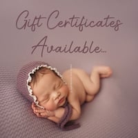 Newborn Photography Session Gift Certificate