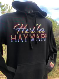 Image 1 of Hella Hayward serape hoodie