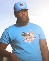 Image 2 of Sky Blue Lightning Shark Tee 