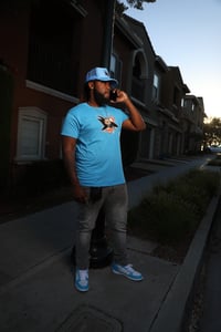 Image 4 of Sky Blue Lightning Shark Tee 