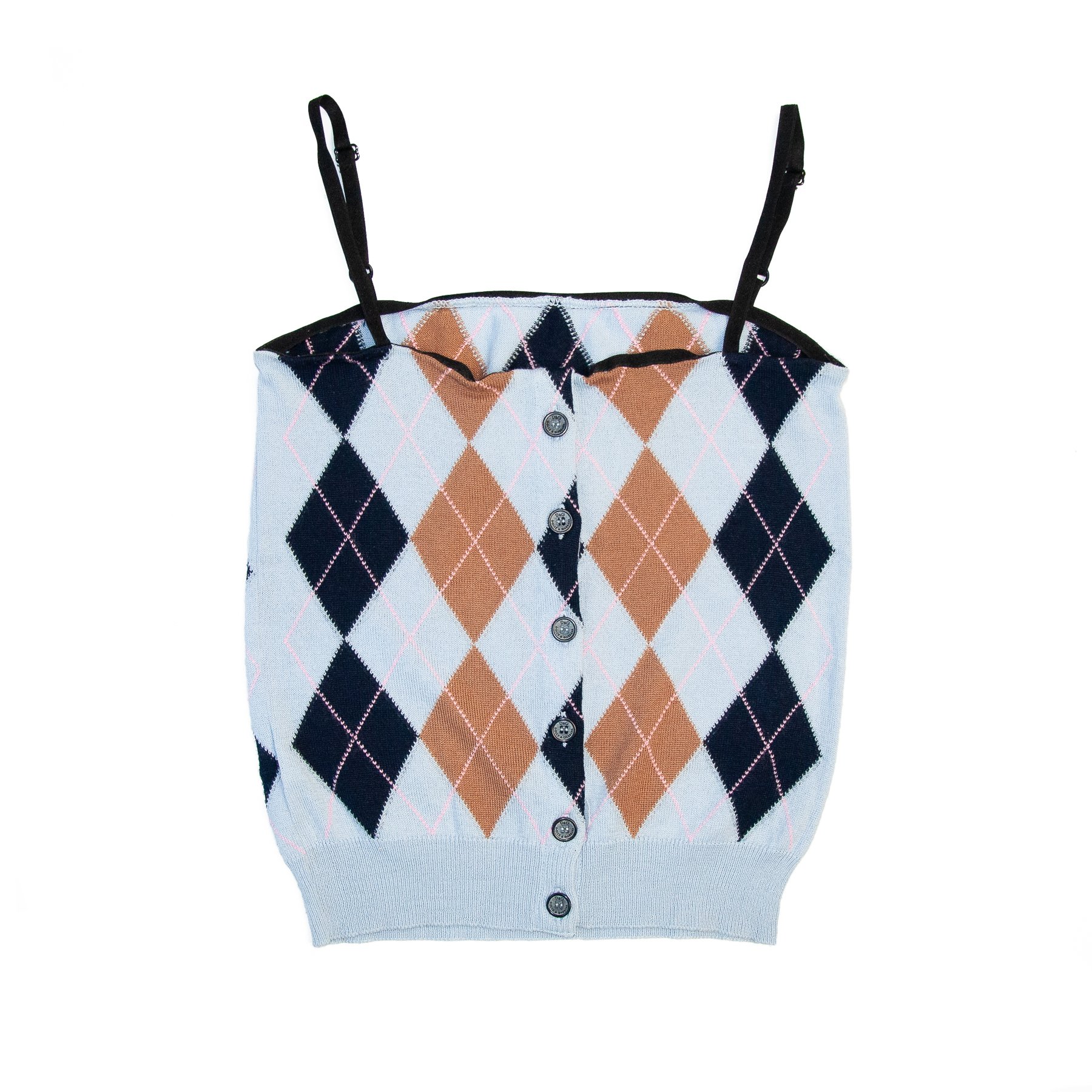 Image of Dolce & Gabbana Knitted Argyle Camisole