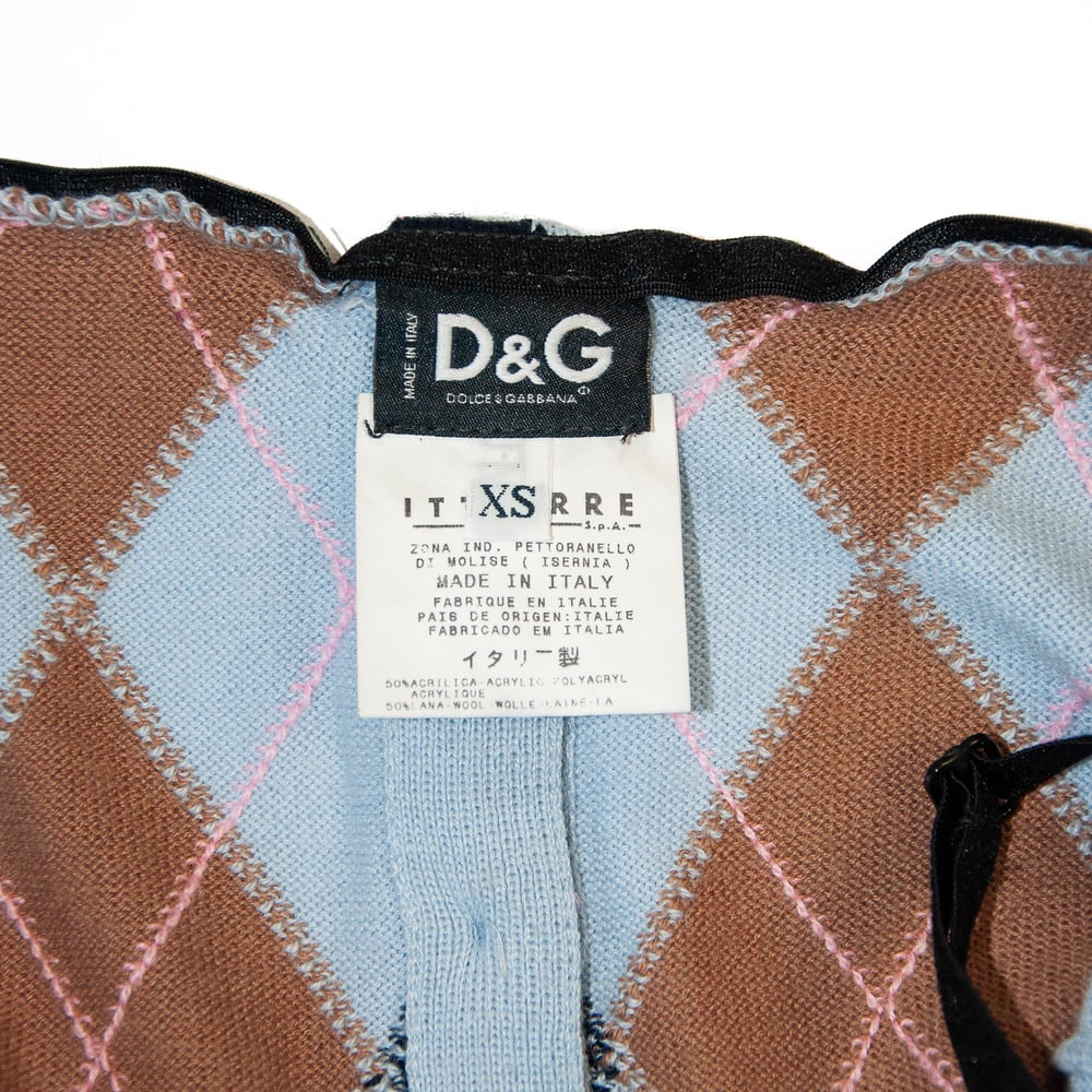 Image of Dolce & Gabbana Knitted Argyle Camisole 