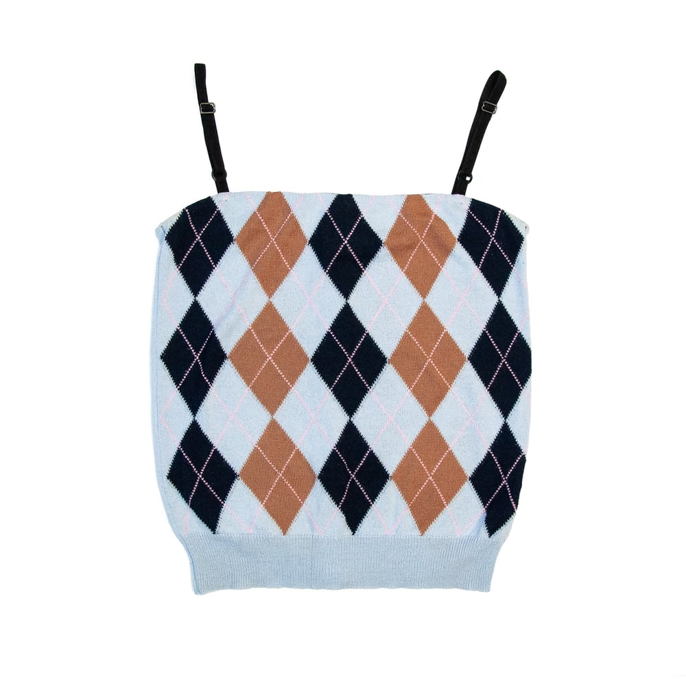 Image of Dolce & Gabbana Knitted Argyle Camisole 