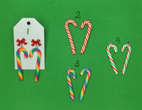 Candy Canes and Bows Earrings