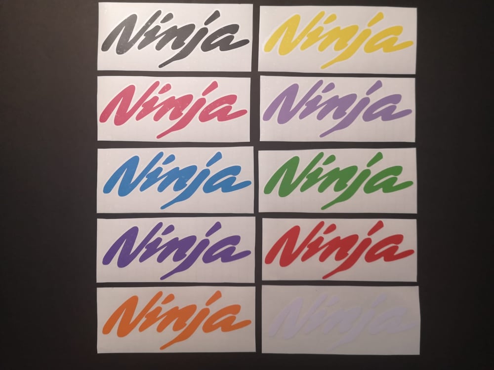 Image of Kawasaki Ninja Decals 7" x 3"