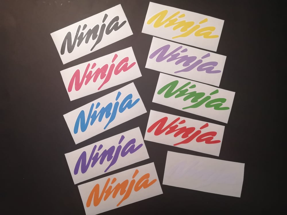 Image of Kawasaki Ninja Decals   7" x 3" 