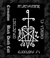 Image 1 of Cremation / Black Death Cult Cassette / Patch And Sticker