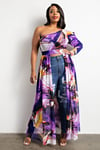 ELEGANT LONG ONE SHOULDER MAXI TOP - PLUS SIZE