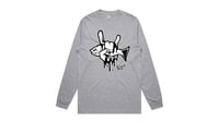 HORNS UP L/S T-SHIRT - GREY MARLE