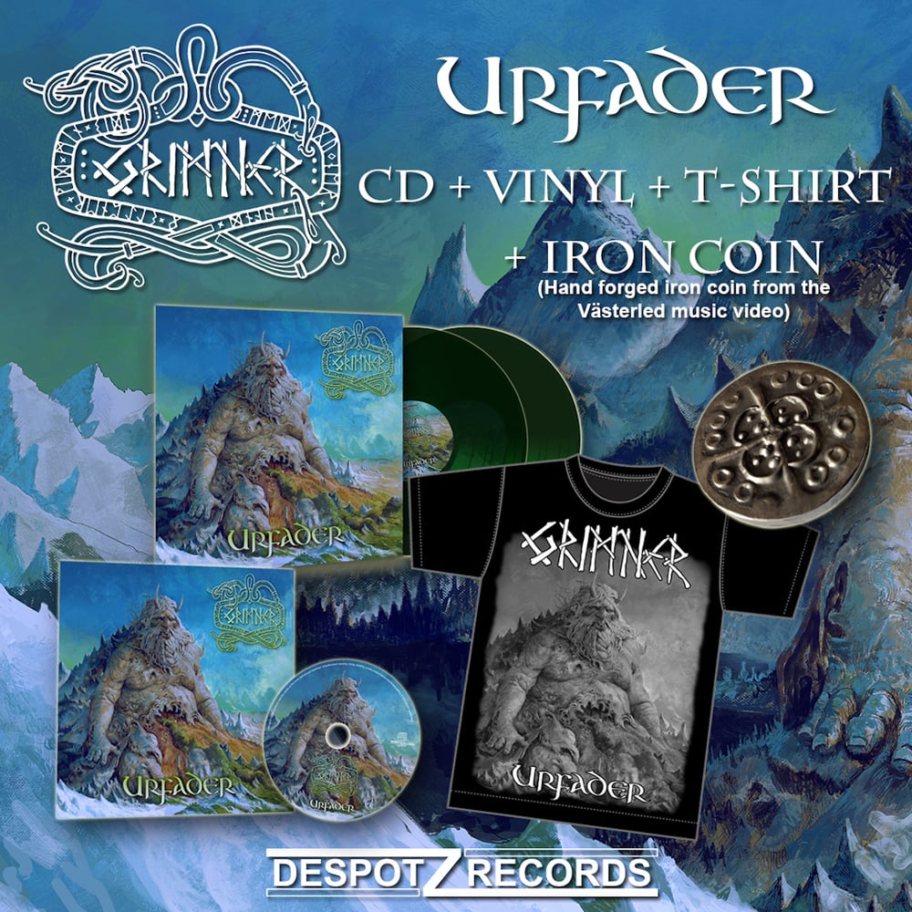 Image of PRE-ORDER: Grimner - Urfader (CD, Vinyl, T-shirt, Iron Coin)
