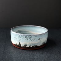 Image 1 of Blue Rooftops and Birds Cereal Bowl