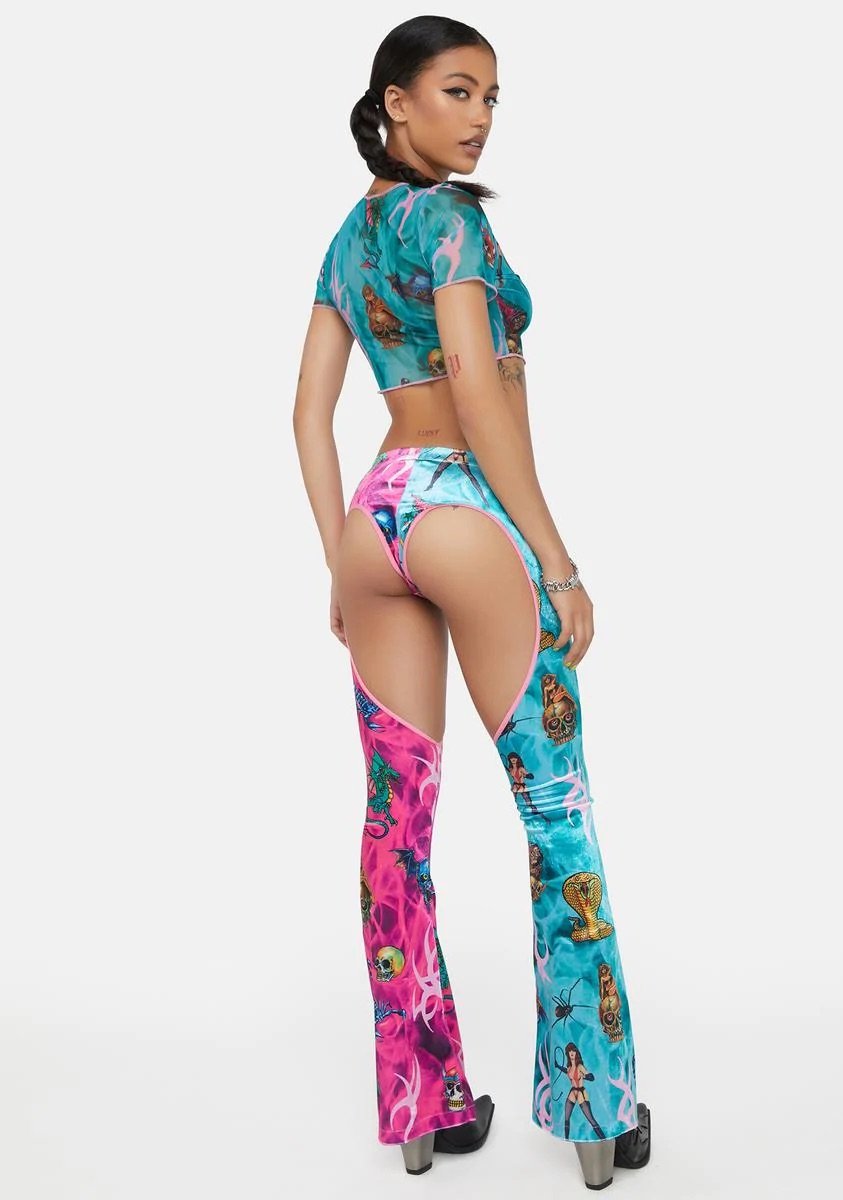 Image of Vixen - Heart flare pants