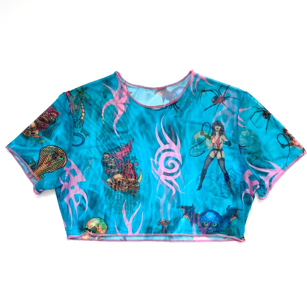 Image of Vixen - Mesh crop tee