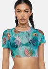 Vixen - Mesh crop tee