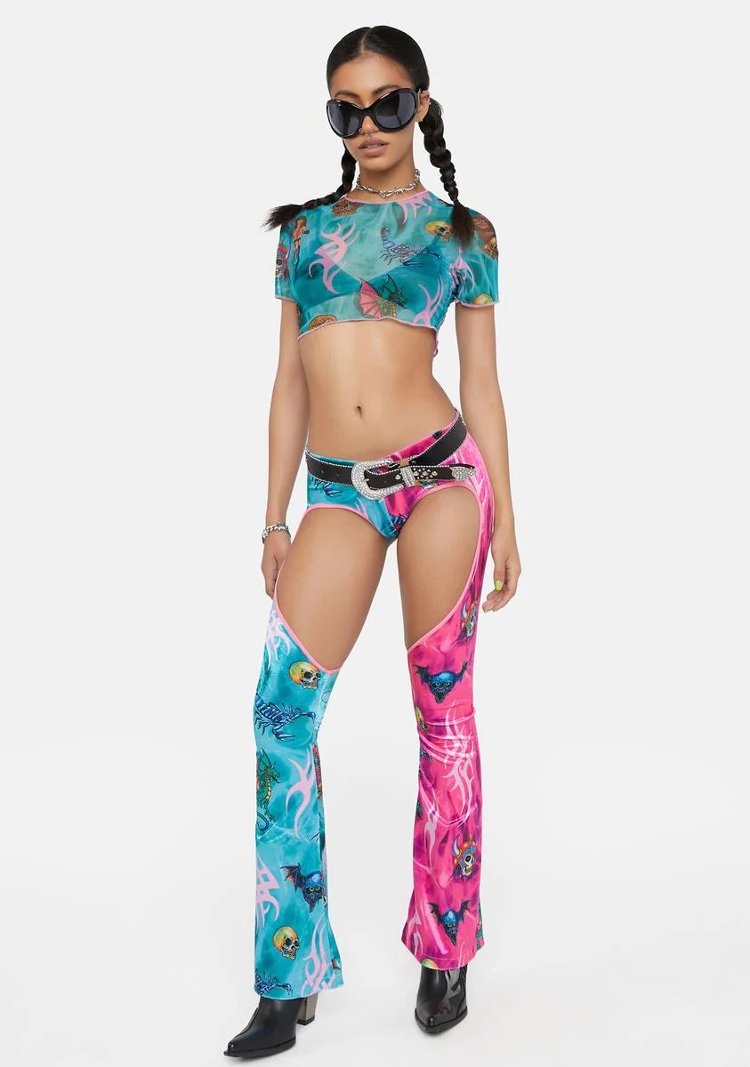 Image of Vixen - Mesh crop tee