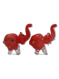 Image 2 of Large Red Flower Elephant Glass Pipes