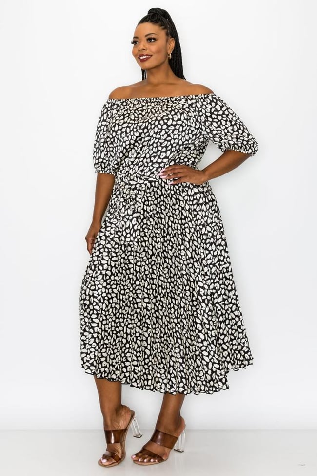 OFF SHOULDER - DRESS - PLUS SIZE