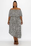 OFF SHOULDER - DRESS - PLUS SIZE