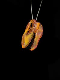 Image 1 of Jupiter v2 T-Rex skull pendant with galaxy teeth. 