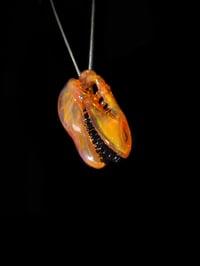 Image 2 of Jupiter v2 T-Rex skull pendant with galaxy teeth. 