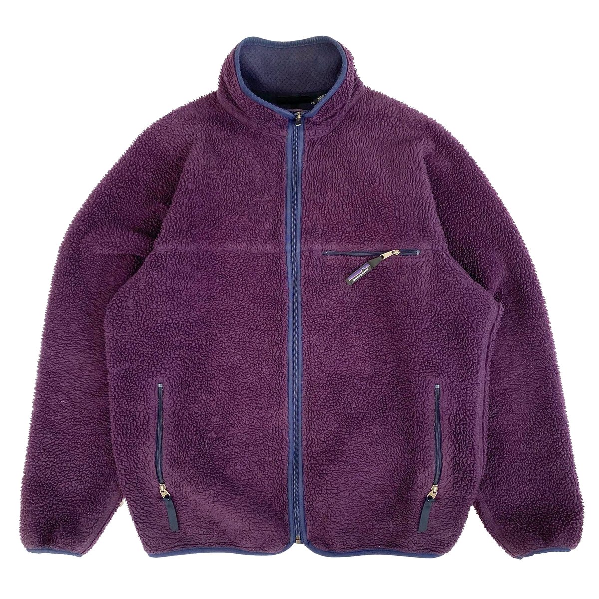 Vintage Patagonia Retro Pile Cardigan - Eggplant & Navy | WAY OUT CACHE