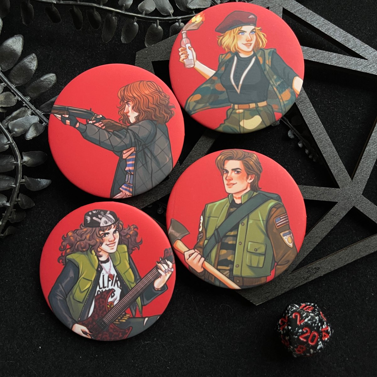 stranger things 2.25" buttons